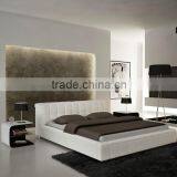 modern simple design PU leather bedroom beds set