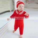 Wholesale Baby Clothes Cotton Red Coverall Infant Clothing thumbnail-1