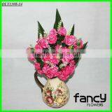 19 Heads Pink Silk Artificial Gerbera Daisies Flowers Making