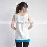 OEM Plus Size Women's Fashion Prints Bat Wing Hem Sleeveless TShirts Summer Tops thumbnail-2