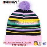 Mixed Neon Color Acrylic Pom Beanie thumbnail-1