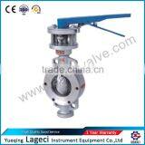 Manual wrench wafer type hard seal butterfly valve