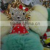 1229new Design Colourful Rabbit Fur Pom Pom Ball for Keyring and Bags thumbnail-2
