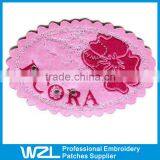 Custom Floral Embroidery Applique Design in Wholesale