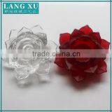 Lotus Figurine Crystal Votive Pillar Candle Holder Tealight Candlestick