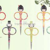 MNJ-003 Stainless Steel Girl Shape Stainless Steel Beauty Scissors