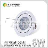 Super Slim High Power 8w Semi Led 2700k Dimmable Led Downlight Factory Price
