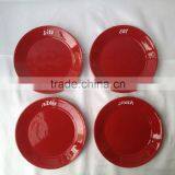 Ceramic Dessert Plates, "bite" Plate, " Eat" Plate, "nibble" Plate, "snack" Plate