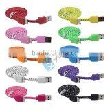 For Samsung Note 3 S5 Power Cord USB 3.0 Flat Braided USB Cable thumbnail-1
