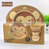 Bamboo Fibre 5-piece Lady Bug Printed Children Dinner Set Bamboo Fiber Kids Melamine Dinner Set thumbnail-1