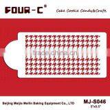 Houndstooth Cake Side Stencil,decorating Stencil,fondant Stenciling thumbnail-1