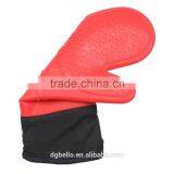 1Pair Red Long Oven Mitts Heat Resistant BBQ Silicone Gloves thumbnail-3