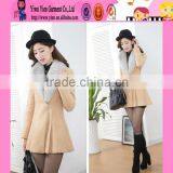 2015 Hot Sale Thicken Warm Sexy Coat Long Zipper Style OEM Price Fashion Beautiful Ladies Overcoat thumbnail-3