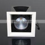 Recessed Commercial Grille Lighting Rotatable 1x12w Cob Square Led Downlight Retrofit thumbnail-1