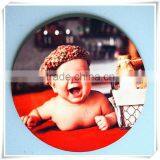 Custom Round Shape 100mm Wood Fridge Magnet Sublimation Printable