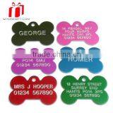 Crystal Bone Anodized Aluminum Pet Id Tag 5 Full Colors
