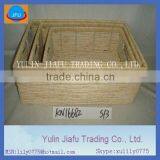 Eco-friendly Fashion Rectangle Corn Husk Cane Storage Basket &bin thumbnail-1