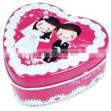Heart Shape Size95*95*40mm Toy-print Small Thin Beatiful Metal Love Shaped Tin Box
