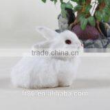 Animal Figures Artificial Animal Bunny White Rabbit With Red Eyes thumbnail-4