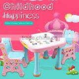 Children Study Tables and Chairs Kids Folding Plastic Funiture Set thumbnail-1