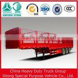 Tri- Axles Fenced Semi Trailer for Livestock / Cow / Cattle Transportation thumbnail-3