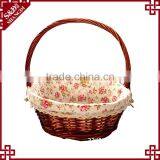 S&D Cheap Price Handmade Water Proof Wicker Disposable Willow Oval Gift Basket With Handle thumbnail-3