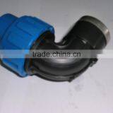 PP Compression Fitting 90 Degree Elbow PE Pipe Fitting With Threaded thumbnail-2