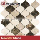 Grade First Quality Spanish Marble Crema Marfil Polished Lantern Shaped Mosaic Tiles thumbnail-4
