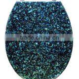 Glossy/ Glittery/ Sliver/ Golden Polyresin Toilet Seat,Lucite Toilet Seat,Resin Toilet Seats, 18" European Szie thumbnail-3