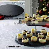 2 Tier Slate Cake Stand thumbnail-1