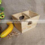 FSC High Quality Handmade Decorative Small Wooden Basket With Handle thumbnail-2