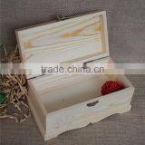 Natural Antique Pine Wood Jewelry Storage Box thumbnail-2