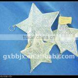 White Wire Star Shape Christmas Decoration Crafts&gifts thumbnail-1