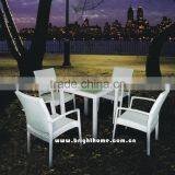 Outdoor PE Rattan Dining Set for Outdoor With 4 Chairs SGS thumbnail-1