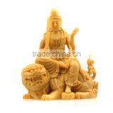 Ployresin Antique Gold Guanyin Buddha Statue For Sale thumbnail-1