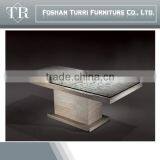 Small Hand Craved Travertine Leisure Top End Table thumbnail-3