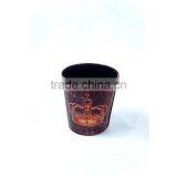 Newest Elegant Crown Print Waste Bin Faux Leather Trash Can thumbnail-3