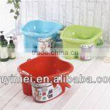 Round Blister Plastic Foot Tub Plastic Foot Bath Bucket Wooden Foot Bath Bucket thumbnail-1