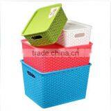 Plastic Rattan Baskets, Plastic Rattan Baskets With Cover thumbnail-1