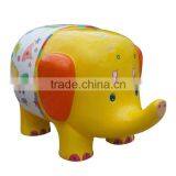Customized Fiberglass Colourful Elephant Statue thumbnail-3