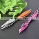 Factory Direct Supply of New Double Eyebrow Tweezers Tweezers Oblique Eyebrows Clamp Multifunctional Stainless Steel Tweezers thumbnail-1