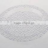 Clear Plastic Round Shape Tea Serving Tray