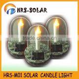 Outdoor Warm LED Candle Shape Solar Cemetery Lamp thumbnail-4