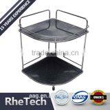 Double Tiers Shower Storage Coner Standing Towel Bathroom Rack thumbnail-1