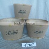 wooden flower pots with plastic liner
