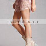 Sexy Ladies Shorts Eyelash Lace Scalloped Hem Satin 100% Polyester Shorts Extender thumbnail-5