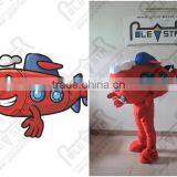 custom red plane mascot costumes OEM mascot design