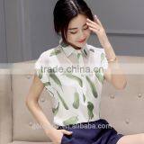 Short Sleeve Latest Fashion Lady Blouse thumbnail-3
