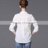 Embroidery Saree Blouses for Women Dressy White Blouses thumbnail-3