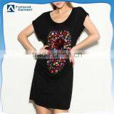 Fashion Short Sleeve Jersey Rhinestone Girls' Dress Wholesale thumbnail-1